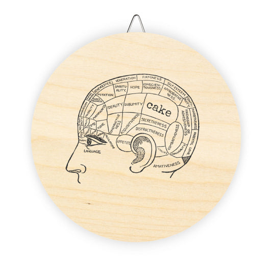 Wooden Sign - cake brain