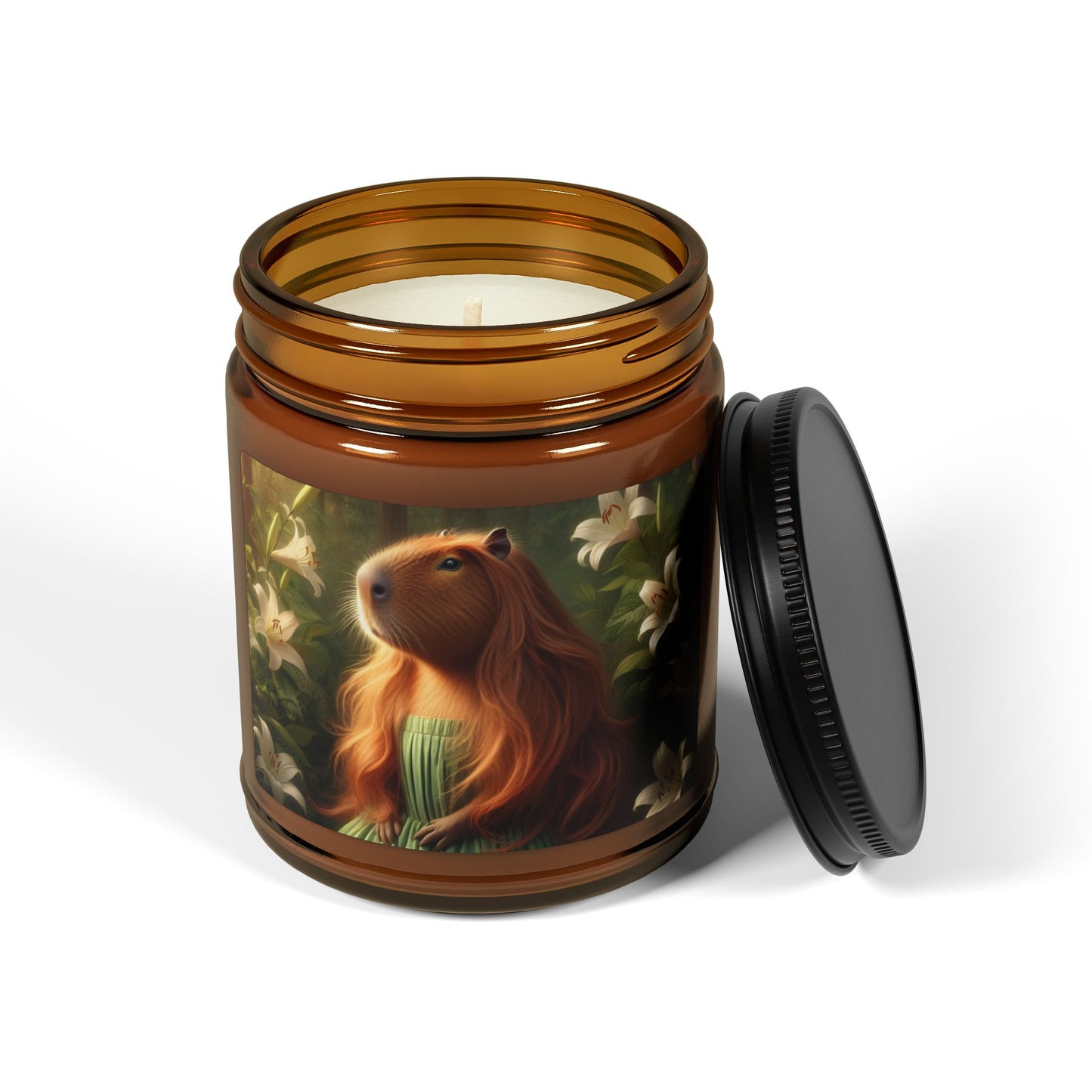 Scented Soy Candle - Pre-Raphaelite capybara