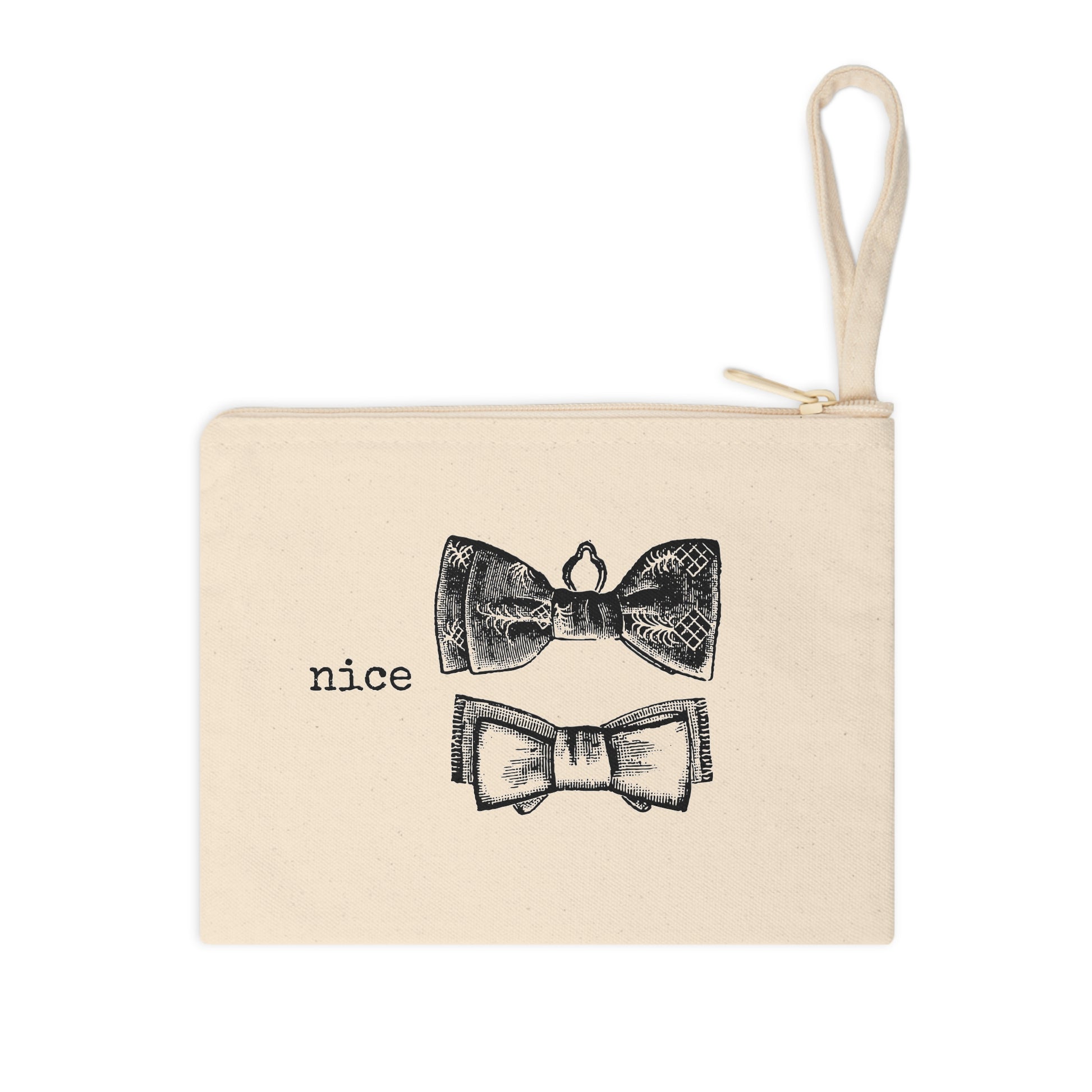 misc. miscellaneous  nice ties bow ties niceties things funny illustration Victorian canvas zip bag pouch tote mini purse suitcase rucksack carry organize store storage office work home house lady woman funny humor cotton canvas gift present man