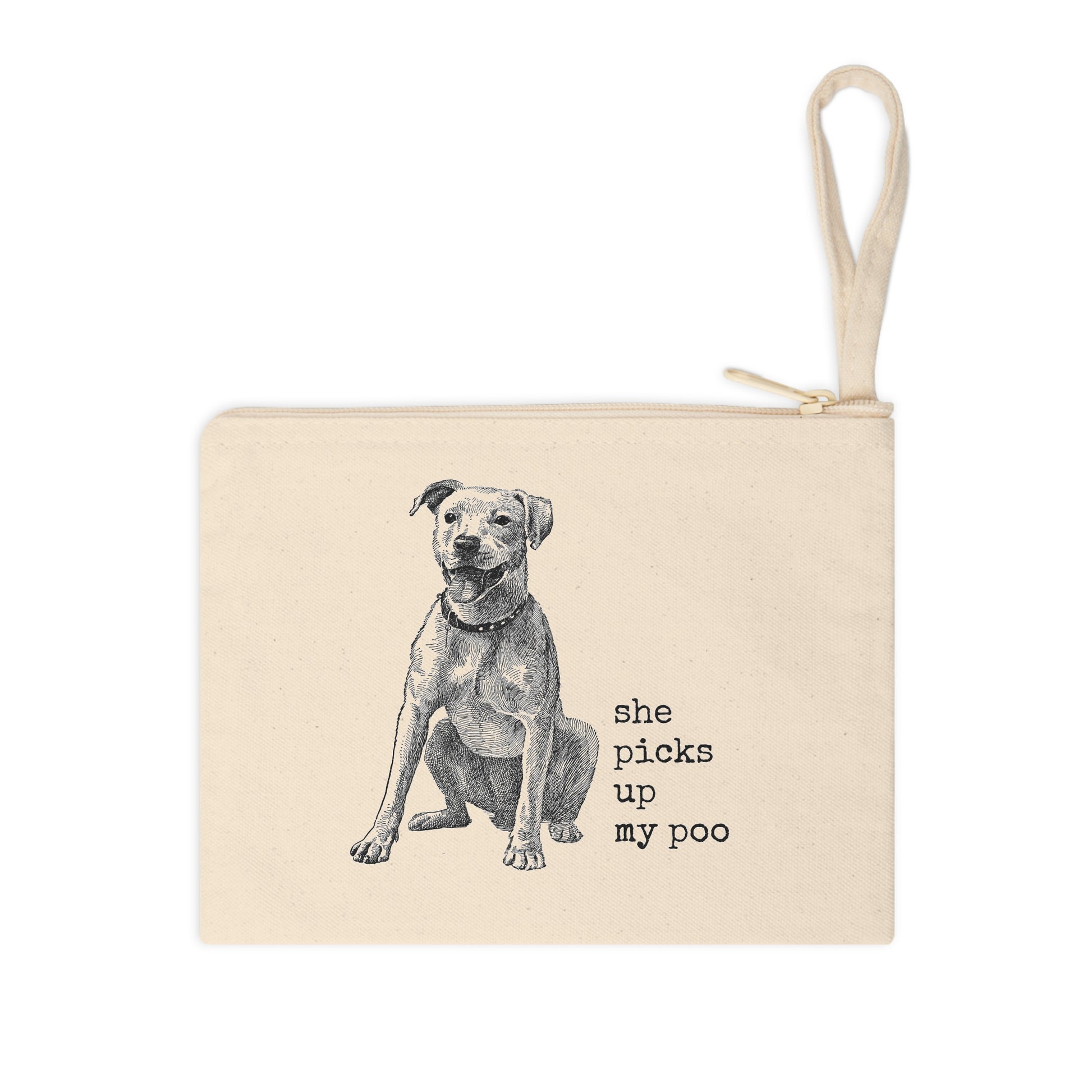 dog doggie pooch fur baby poo bags treats walk walkies pick up dog biscuits funny illustration Victorian canvas zip bag pouch tote mini purse suitcase rucksack carry organize store storage office work home house lady woman funny humor cotton canvas gift present man pet dog owner