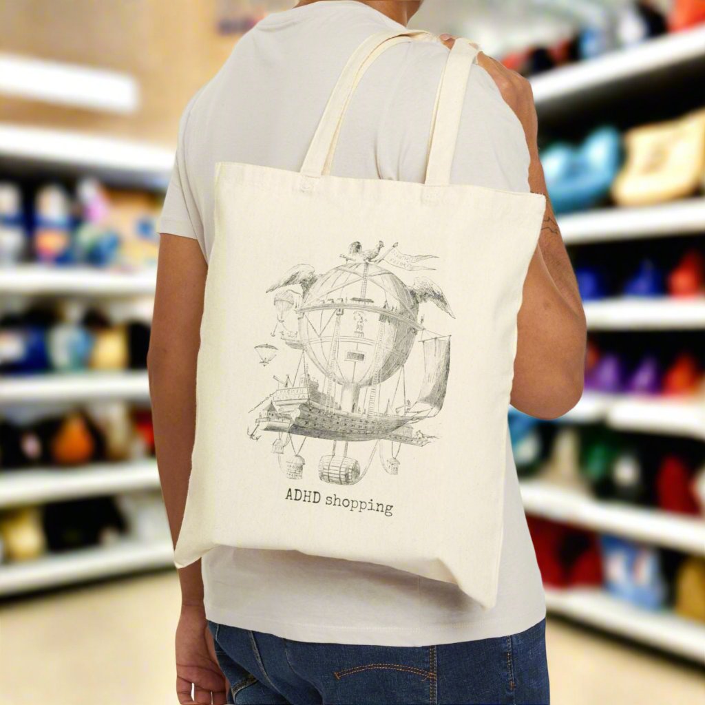 Canvas Tote Bag - ADHD shopping