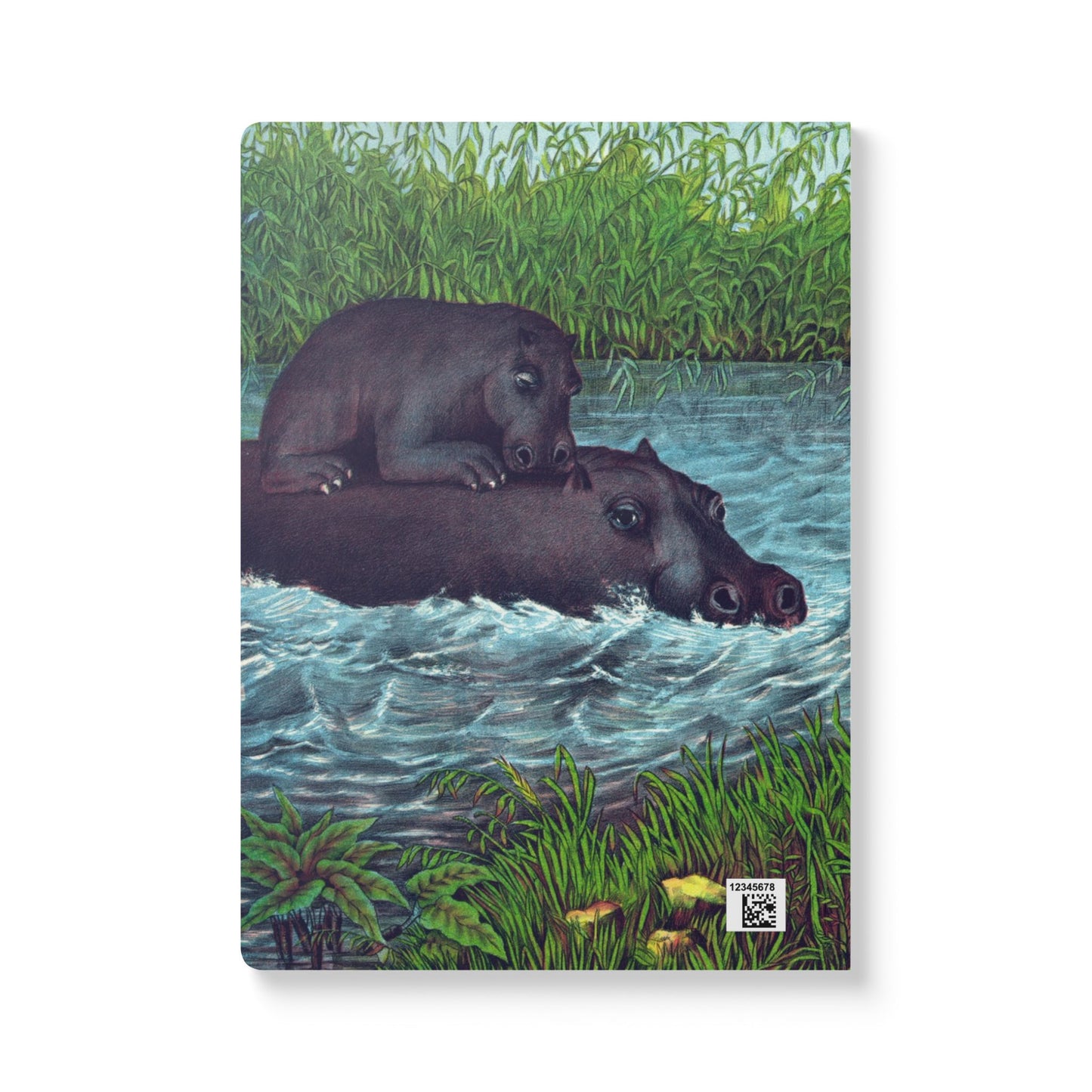 Softcover Journal - vintage hippo