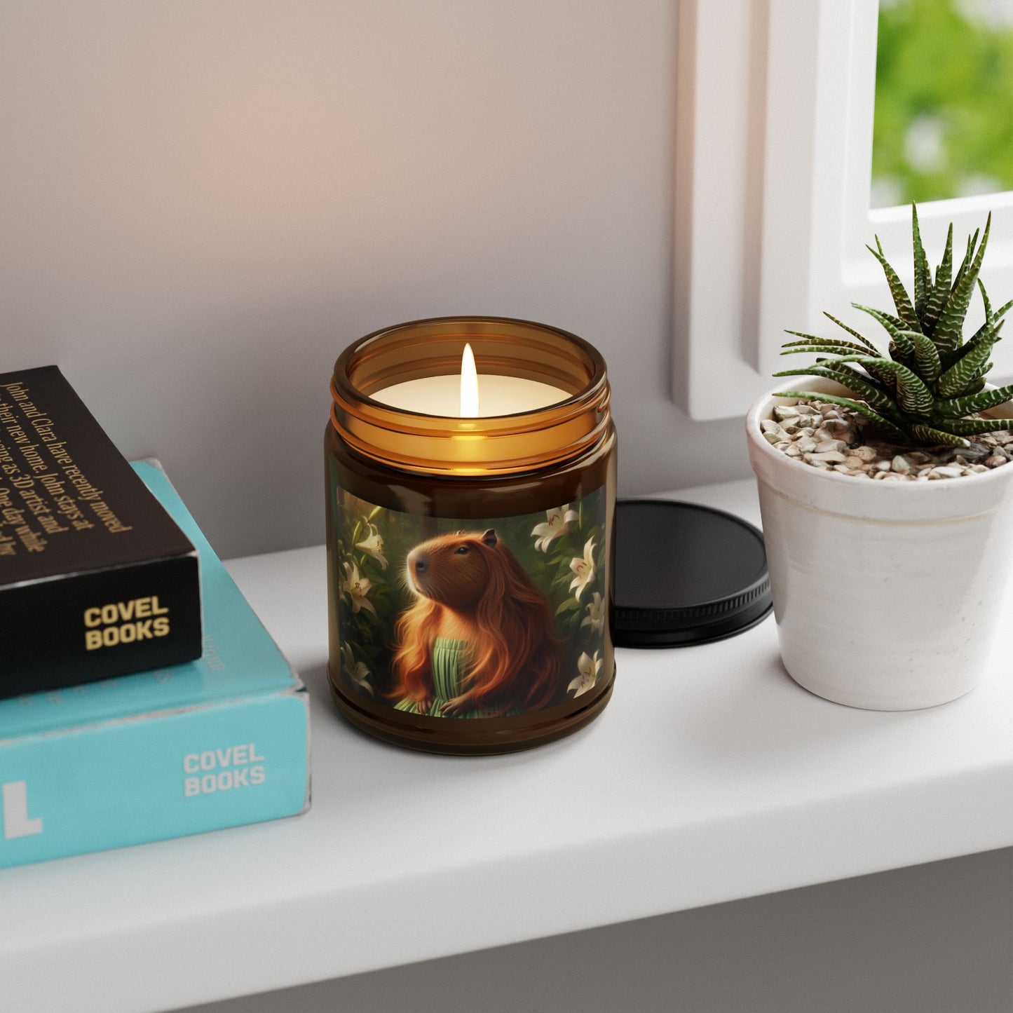 Scented Soy Candle - Pre-Raphaelite capybara