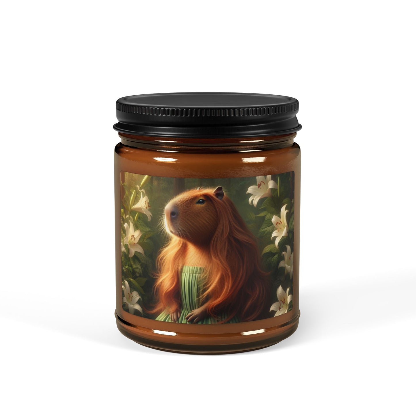 Scented Soy Candle - Pre-Raphaelite capybara