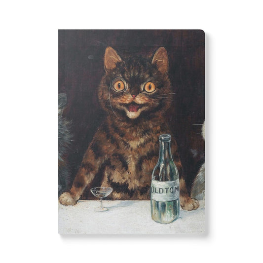 Softcover Journal - vintage smoking and drinking cats