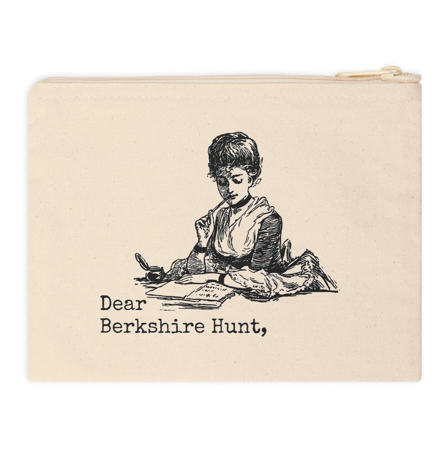 berkshire hunt rude funny illustration Victorian canvas zip bag pouch tote mini purse suitcase rucksack carry organize store storage office work home house lady woman funny humor cotton canvas gift present 